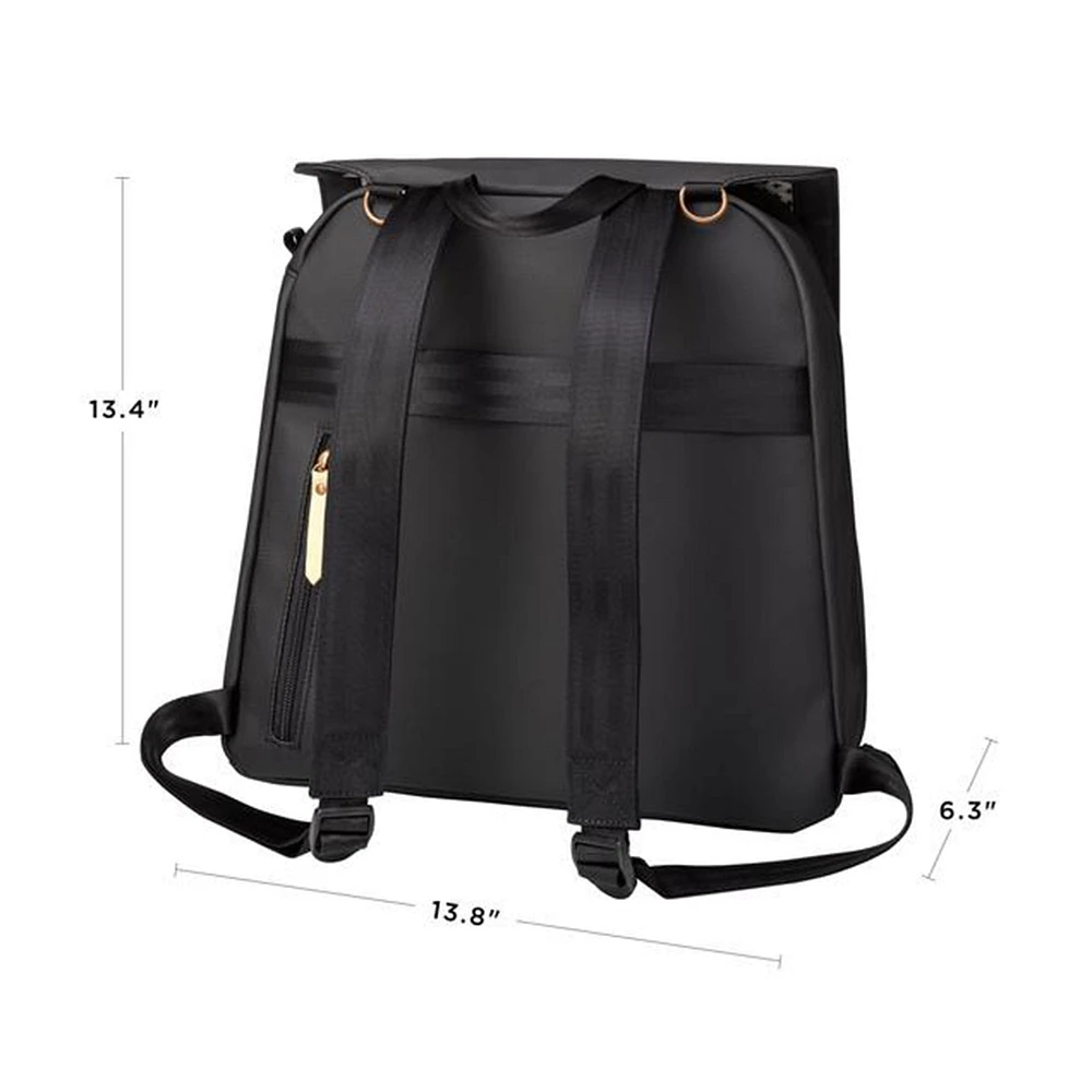Sac à Couches à Dos Meta - Noir Mat