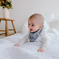 Baby Bandana Bibs (3) - Honey / Moss / Grey
