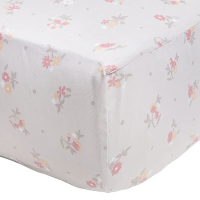 Crib Fitted Sheet - Flowers