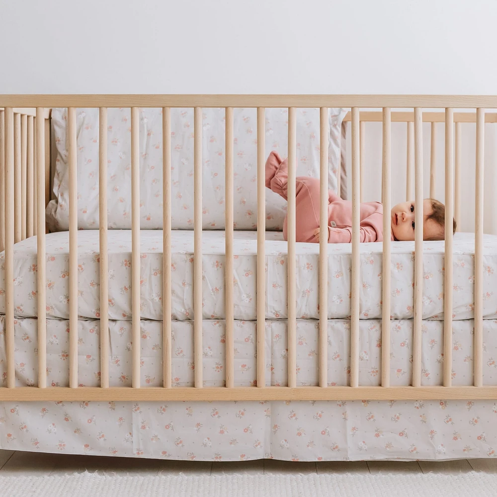Crib Fitted Sheet - Flowers