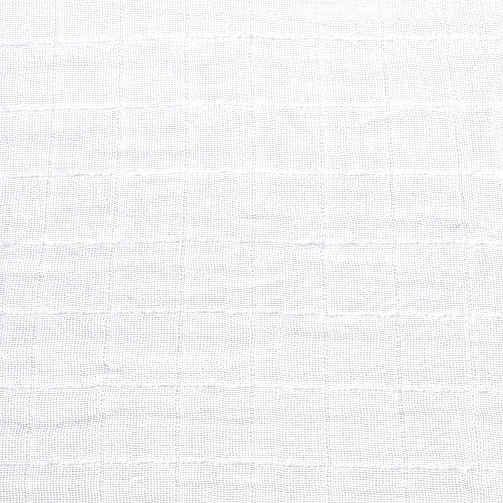 Crib Fitted Sheet Muslin - White
