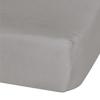 Crib Fitted Sheet Muslin - Taupe
