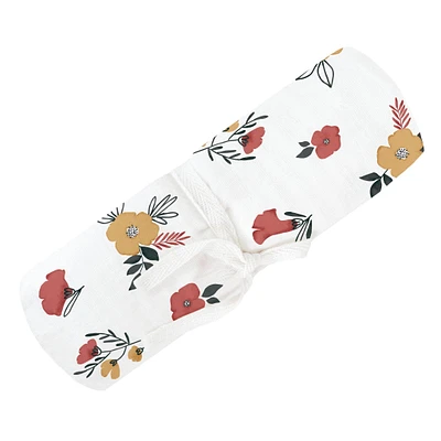 Muslin Swaddle Blanket - Poppies