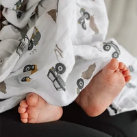 Muslin Swaddle Blanket - Monster