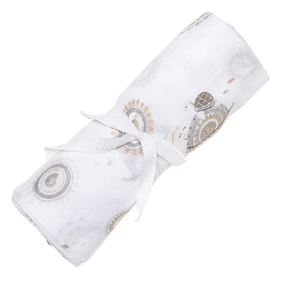 Muslin Swaddle Blanket -Turtles