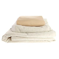 Literie 3 Morceaux - Beige Aspect Lin