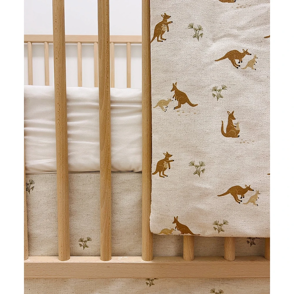 Exclusive 3-Piece Crib Bedding - Kangaroo CHU Sainte-Justine Foundation