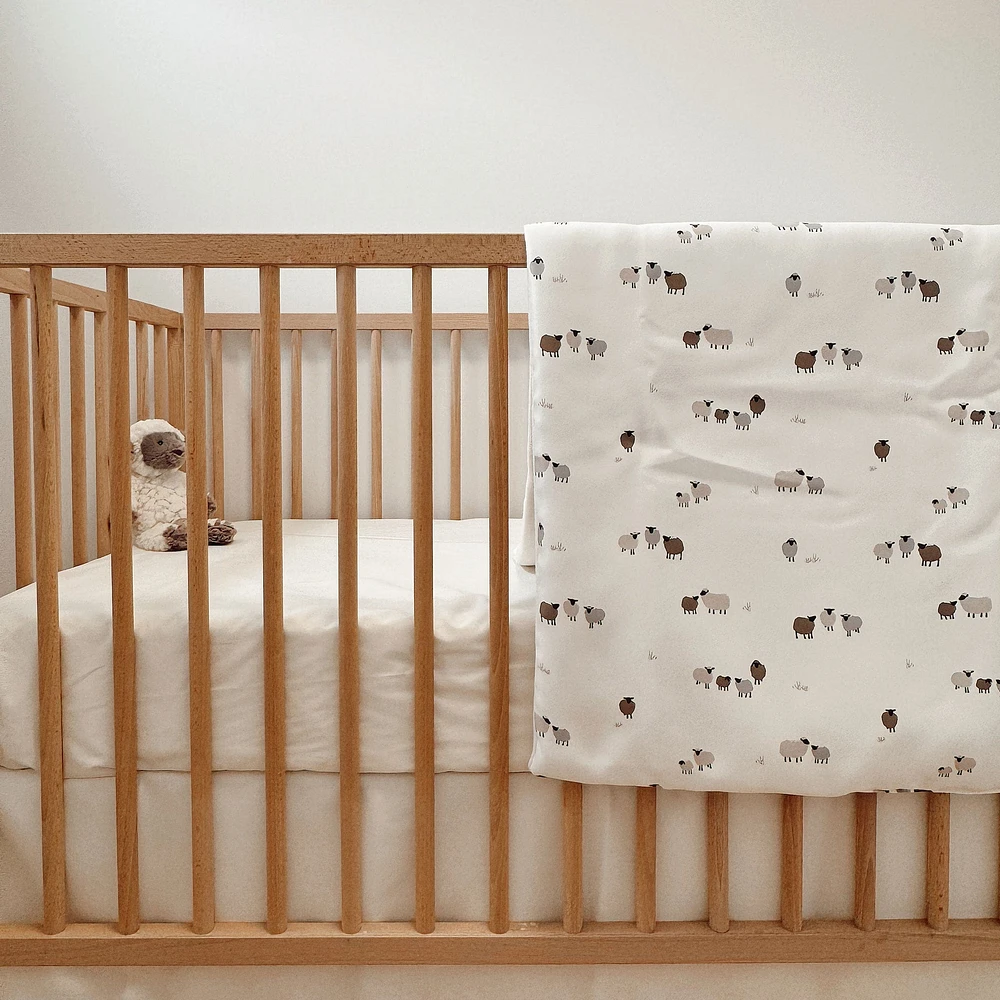 3-Piece Crib Bedding Set - Lambs (Laura Lémerveil Exclusive)