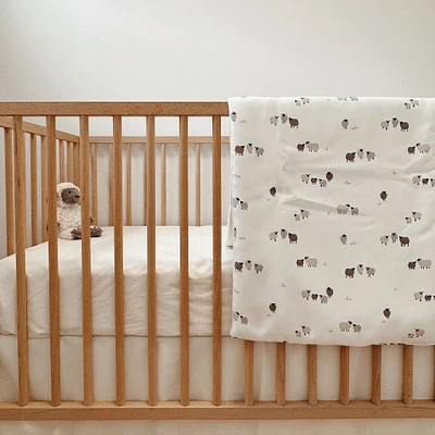3-Piece Crib Bedding Set - Lambs (Laura Lémerveil Exclusive)