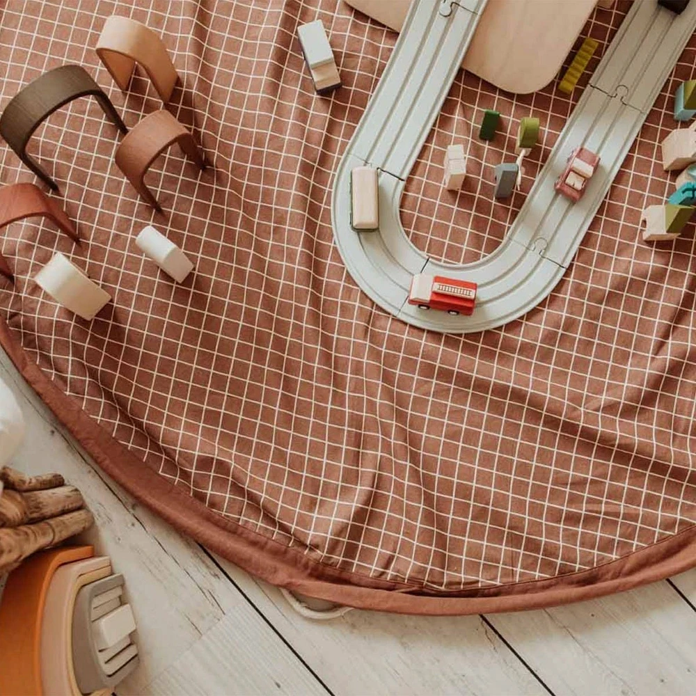 Organic Grid Brown Storage Bag