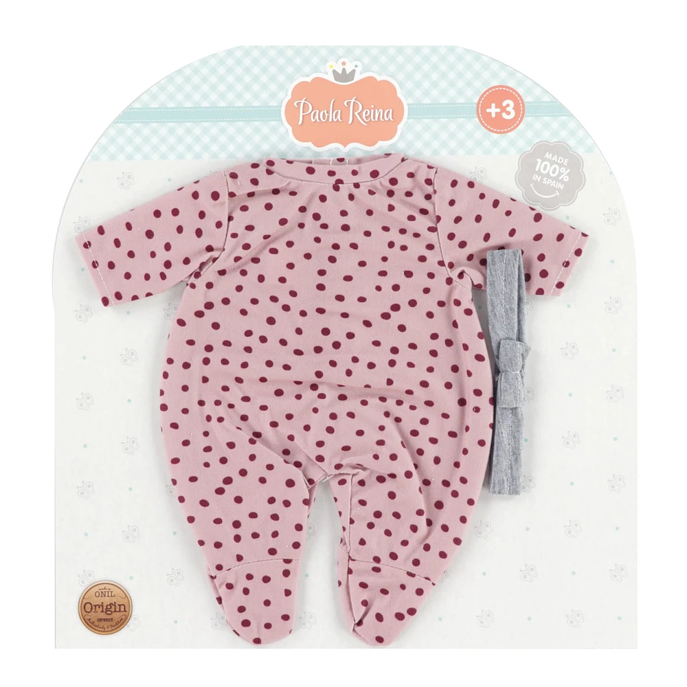Pyjamas Rose à Pois pour Poupée Paola Reina