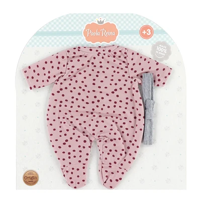 Pyjamas Rose à Pois pour Poupée Paola Reina