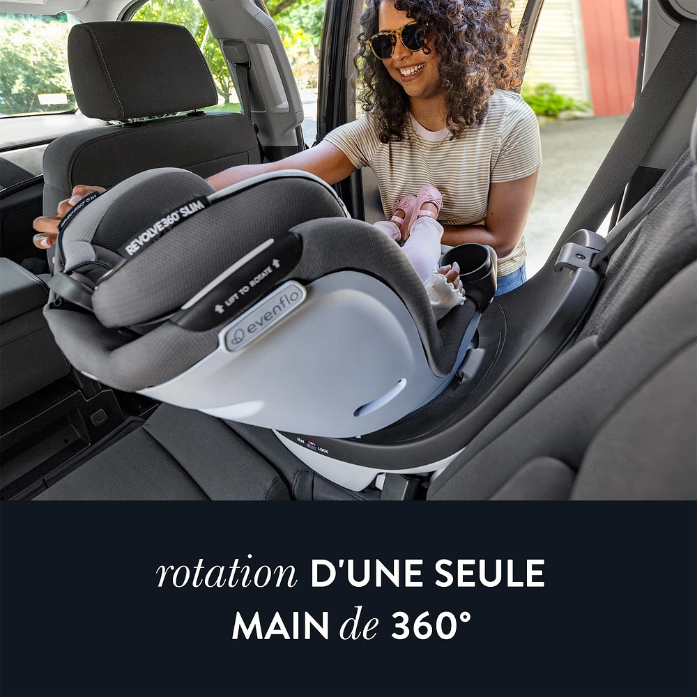 Siège d’Auto 2-en-1 Rotatif Slim Revolve 360 GOLD avec SensorSafe - Noir