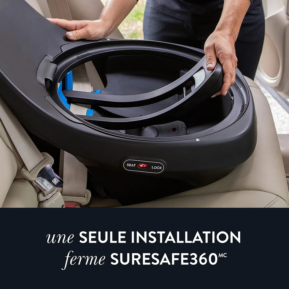 Siège d’Auto 2-en-1 Rotatif Slim Revolve 360 GOLD avec SensorSafe - Noir