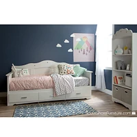 Lit Divan Avec Rangement Tiara - Blanc Solide