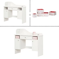 Meuble Coiffeuse avec Tiroir - Vito Blanc solide