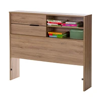 Fynn Twin Headboard with Storage - Rustic Oak