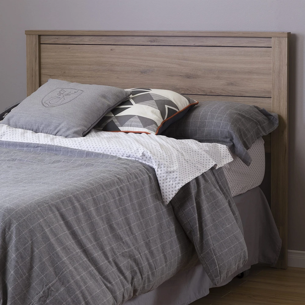 Tete de Lit Double Chêne Rustique