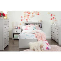Mates Bed with 3 Drawers - Vito Soft Gray