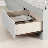 Mates Bed with 3 Drawers - Vito Soft Gray