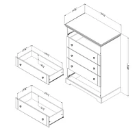 Commode 5 Tiroirs - Avilla Chêne Hivernal