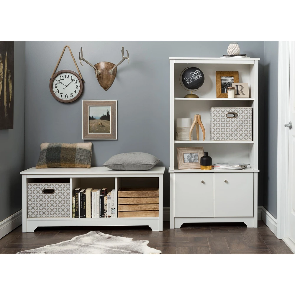 Cubby Storage Bench - Vito Pure White