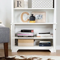 3-Shelf Bookcase with Doors - Vito Pure White
