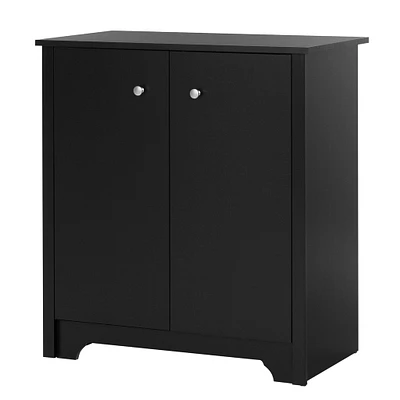 Armoire de Rangement 2 Portes - Vito Noir Solide