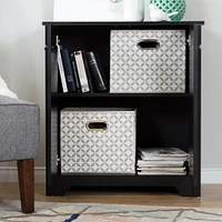 Armoire de Rangement 2 Portes - Vito Noir Solide