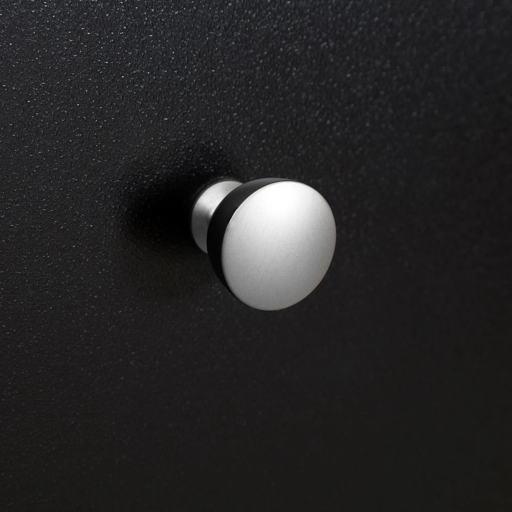 Armoire de Rangement 2 Portes - Vito Noir Solide