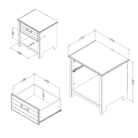 1-Drawer Nightstand Ulysses - Blueberry