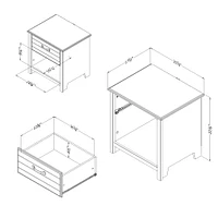 1-Drawer Nightstand Ulysses - Blueberry