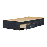 Ulysses Mates Twin Bed with 3 Storage Drawers - Blueberry
