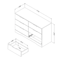 6-Drawer Double Dresser - Holland Gray Oak
