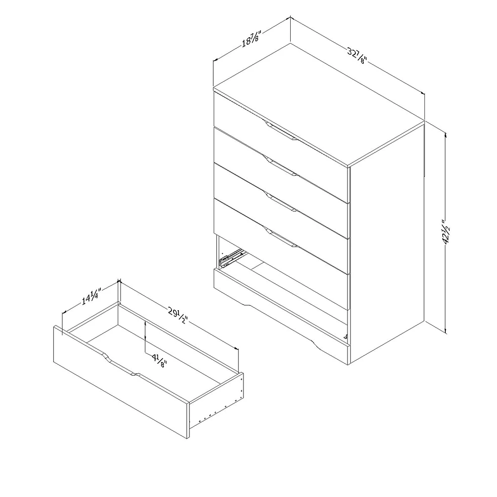 5-Drawer Chest - Holland Gray Oak