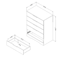 5-Drawer Chest - Holland Gray Oak