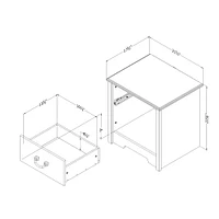 1-Drawer Nightstand - Aviron Blueberry