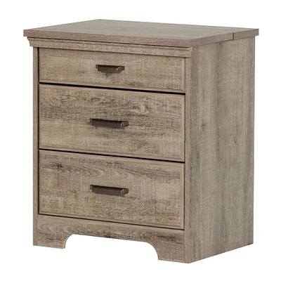 Table de Nuit avec Station de chargement - Versa Chêne Vieilli