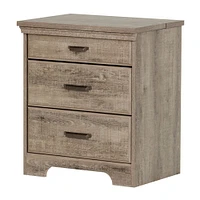 Table de Nuit avec Station de chargement - Versa Chêne Vieilli