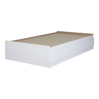 Step One Twin Mates Bed with 3 Drawers - White
