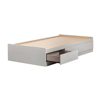 Lit Matelot Simple 3 Tiroirs Cookie - Gris Clair