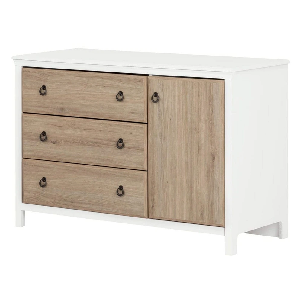 Catimini - Table à langer avec pourtour - Blanc / Chêne Rustique