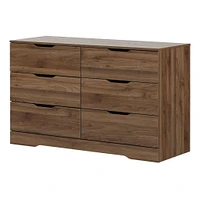 Commode 6 Tiroirs Holland - Noyer Naturel