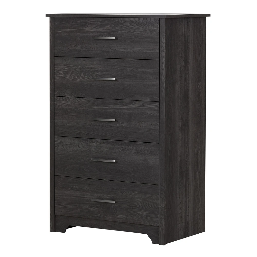Commode 5 Tiroirs - Fusion Chêne Gris