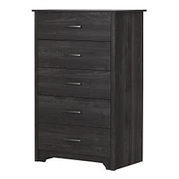 Commode 5 Tiroirs - Fusion Chêne Gris