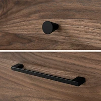 7-Drawer Double Dresser - Flam Natural Walnut and Matte Black