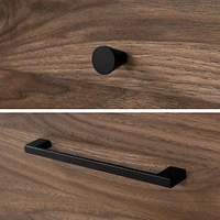 2-Drawer Nightstand - Flam Natural Walnut and Matte Black