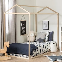 Sweedi House Bed for Twin Bed - Natural