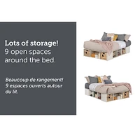 Storage Bed with Baskets - Avilla Winter Oak
