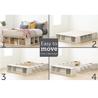 Storage Bed with Baskets - Avilla Winter Oak